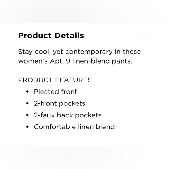 Apt. 9 slit hem long linen wide leg pants cream size 2 new with tags! - Picture 2 of 10